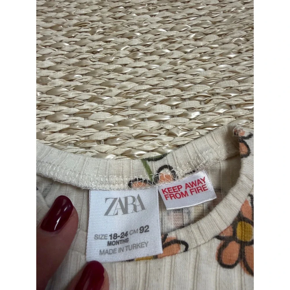 HM Zara Toddler Girls 2T Ribbed Clothing Lot Floral Jumpsuit neutral Cottagecore